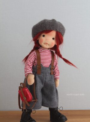 Adèle 17″ natural fiber art doll