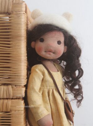 Miss Bear, a natural fiber doll