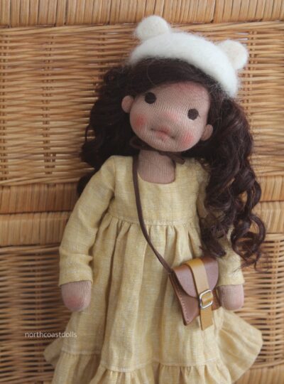 Miss Bear, a natural fiber doll